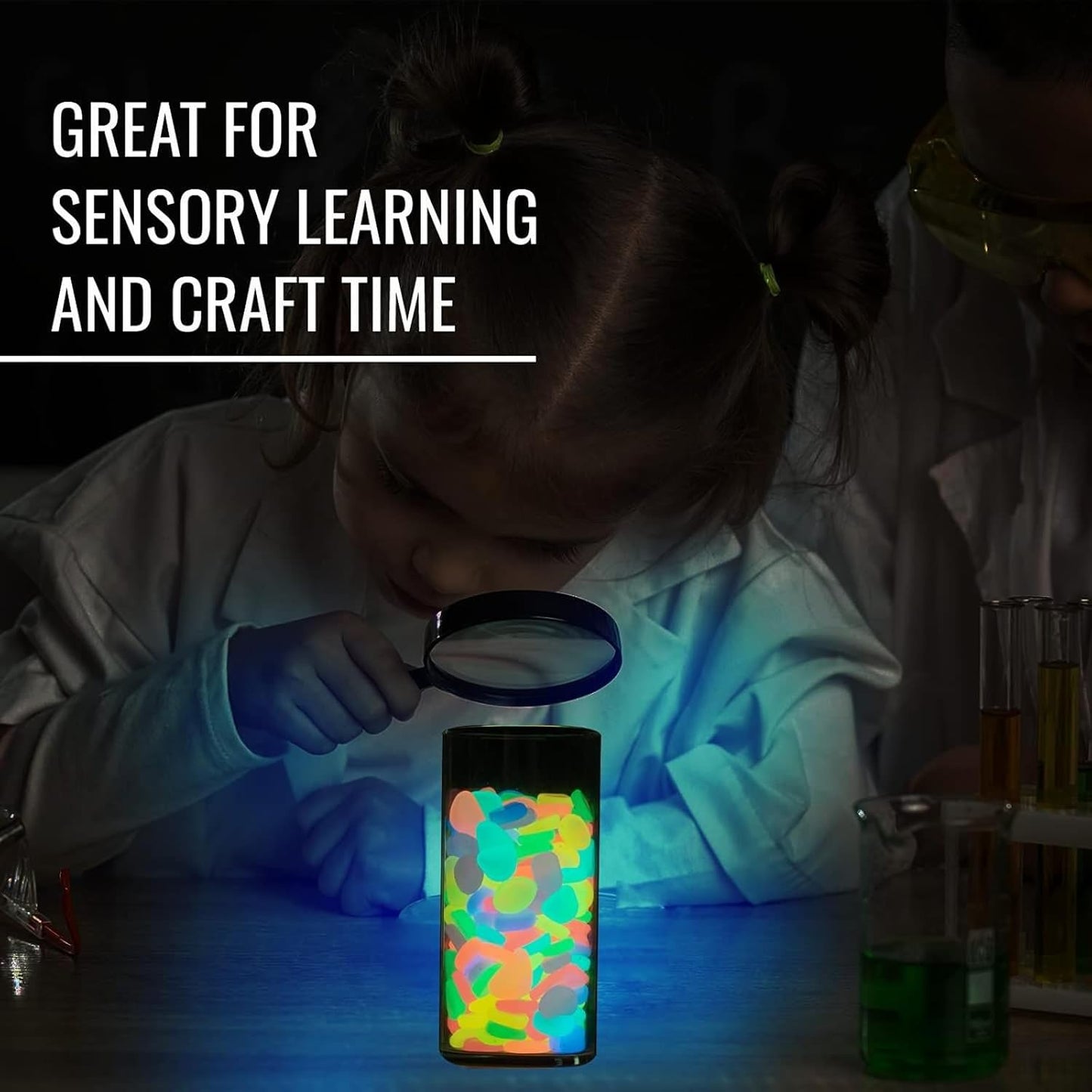 Multicolour Glow in the Dark Rocks pack of 50