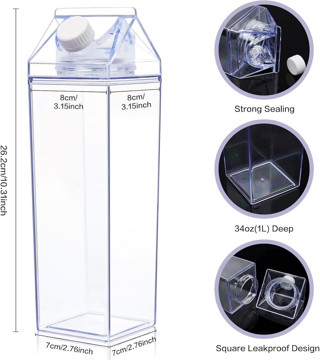 Portable Reusable Milk Box Juice Water Container for Travelling Sports Camping Outdoor Activities