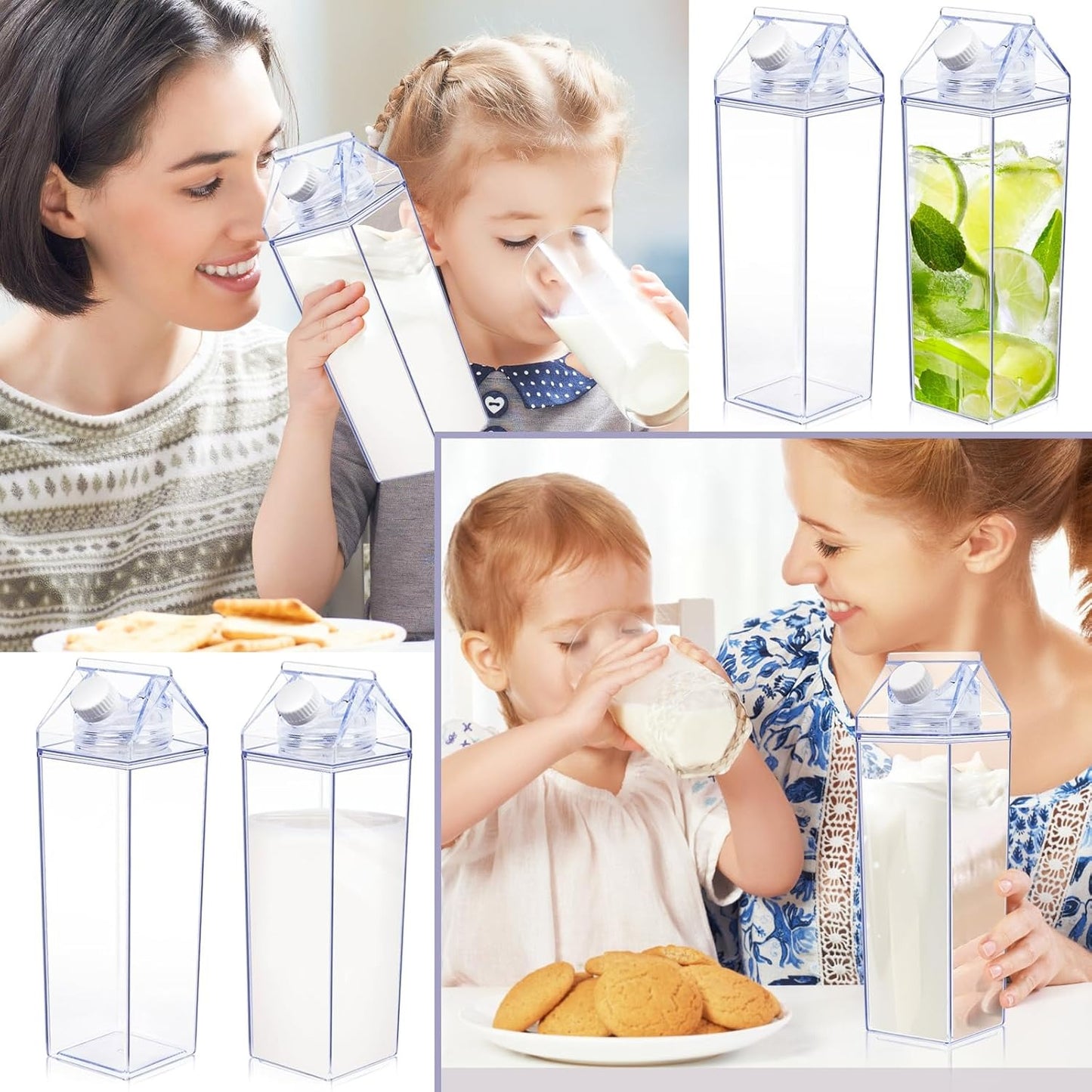 Portable Reusable Milk Box Juice Water Container for Travelling Sports Camping Outdoor Activities