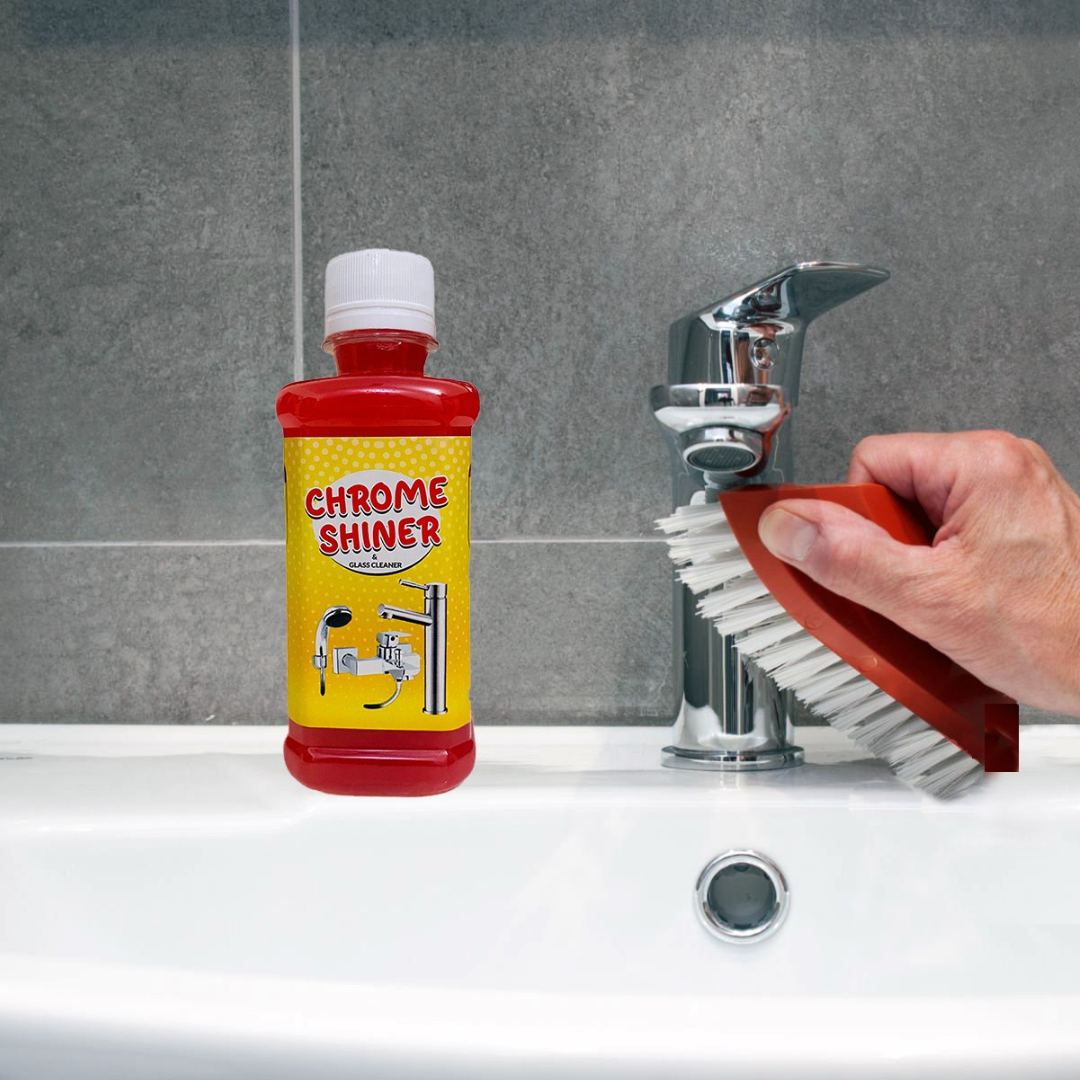 Chrome Shine+ Instant Cleaner for Taps, Glass & Sanitary Fittings 500 ...