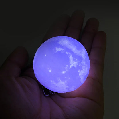 Novelty Gift Led Light 3D Moon Ball Lamp Led Moon Keychain Light