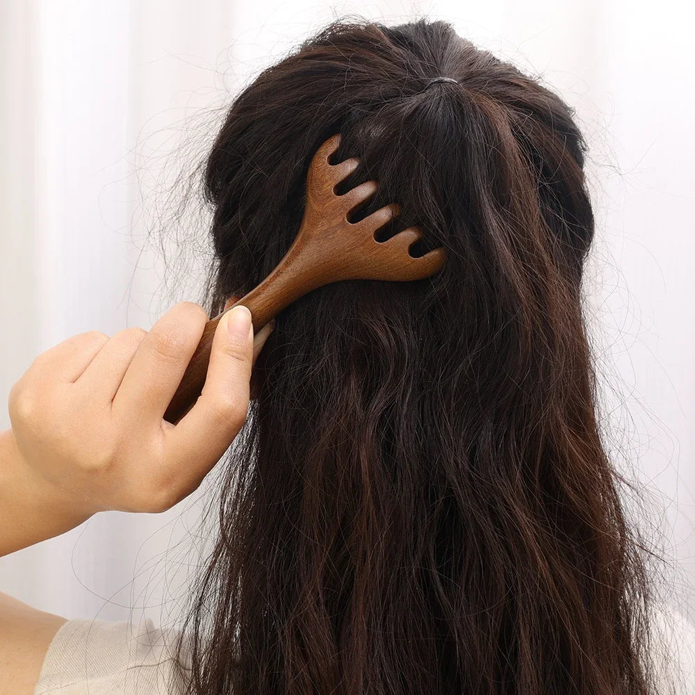 Wooden Meridian Massage Comb