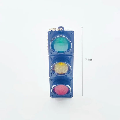 Mini LED Glowing Keychain Electronic Traffic Light