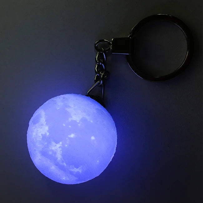 Novelty Gift Led Light 3D Moon Ball Lamp Led Moon Keychain Light