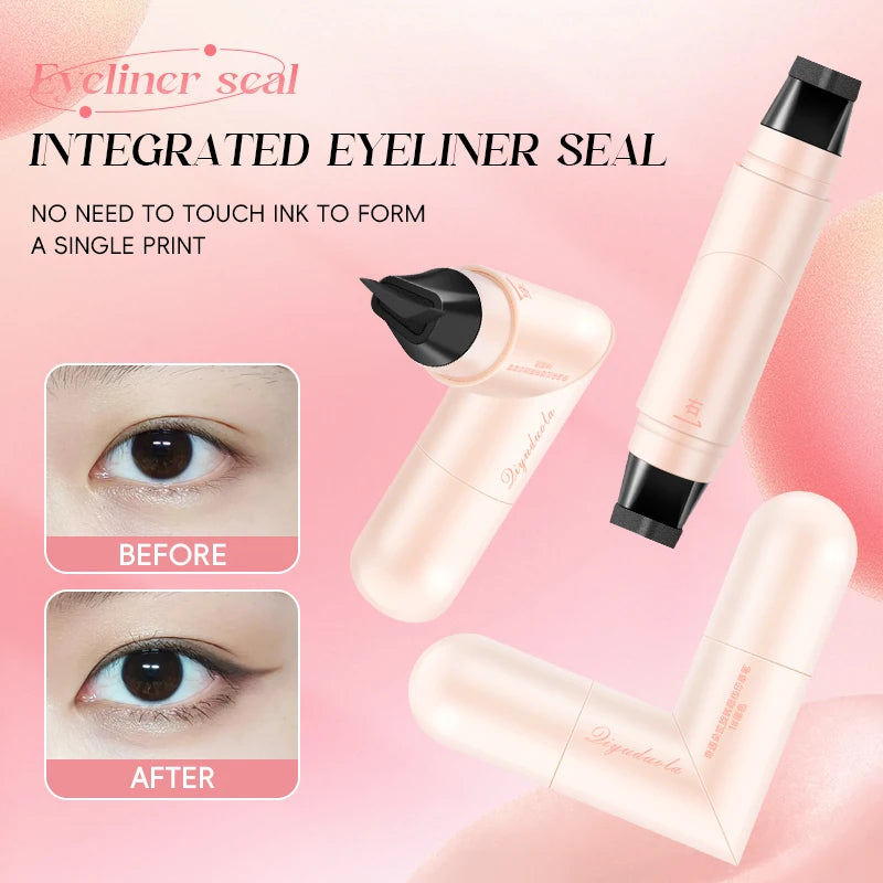 Heart Shape Double-headed Matte Waterproof Liquid Eyeliner Stamp