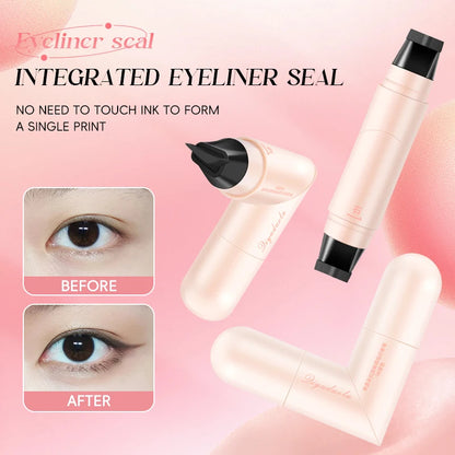 Heart Shape Double-headed Matte Waterproof Liquid Eyeliner Stamp