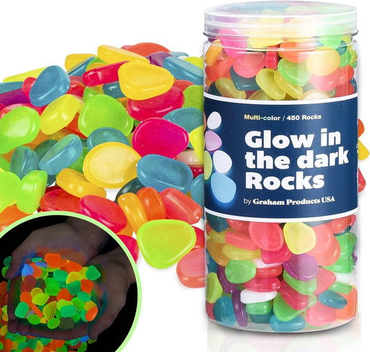 Multicolour Glow in the Dark Rocks pack of 50