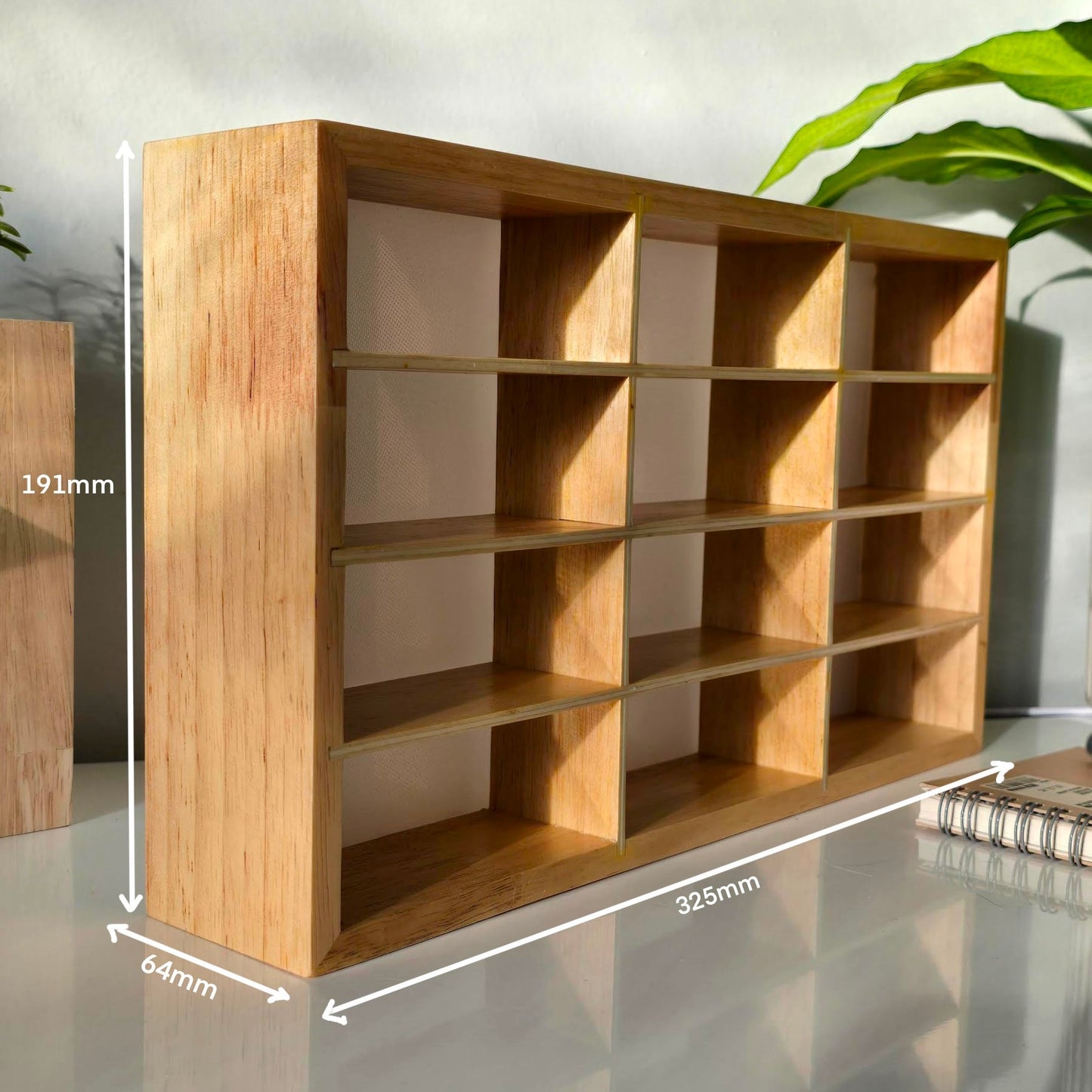 Wooden Light Up Hot Wheels Organizer with 12 Mini Hotwheels Cars