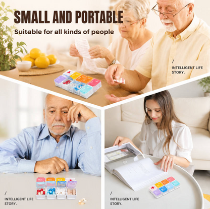 7 Days Pill Dispenser With Daily Alarm Reminder