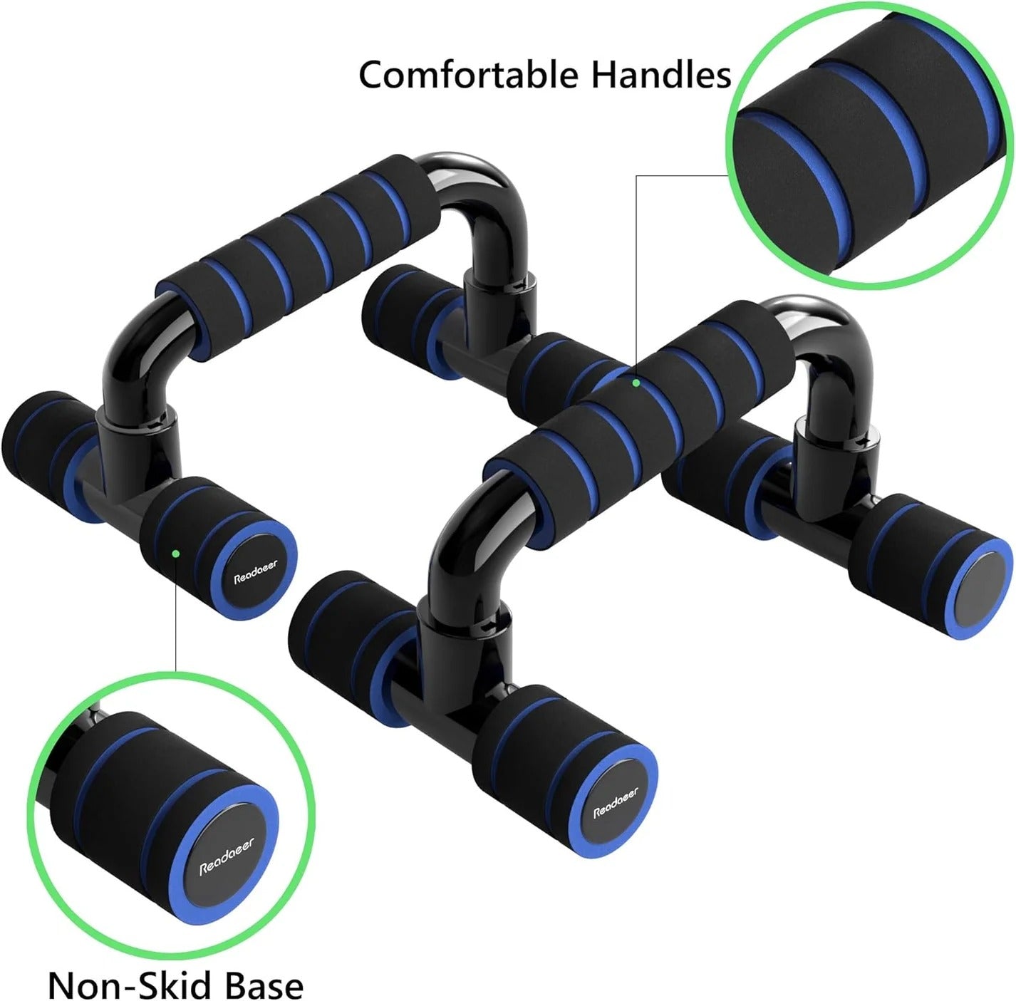 H-Shaped Non-Slip Push-Up Stands - Home Exercise Equipment