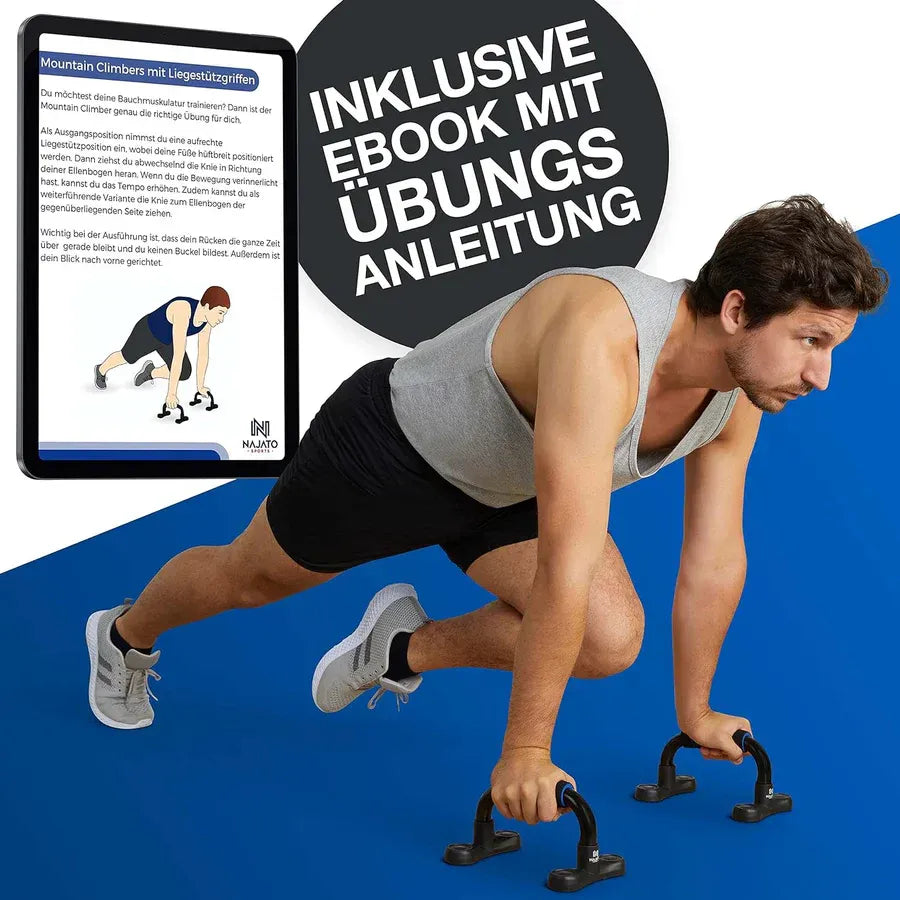 H-Shaped Non-Slip Push-Up Stands - Home Exercise Equipment