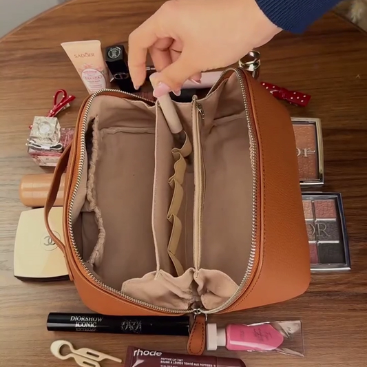 Leather cosmetic bags
